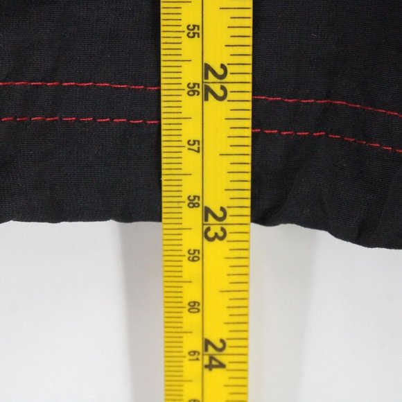 Vintage Big Flirt Windbreaker Jacket Women Black & Red Full Zip Retro Size M 90s - Picture 9 of 9